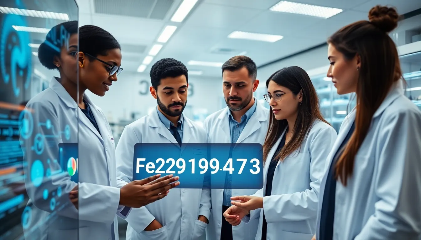 diverse researchers collaborating in a modern laboratory setting.